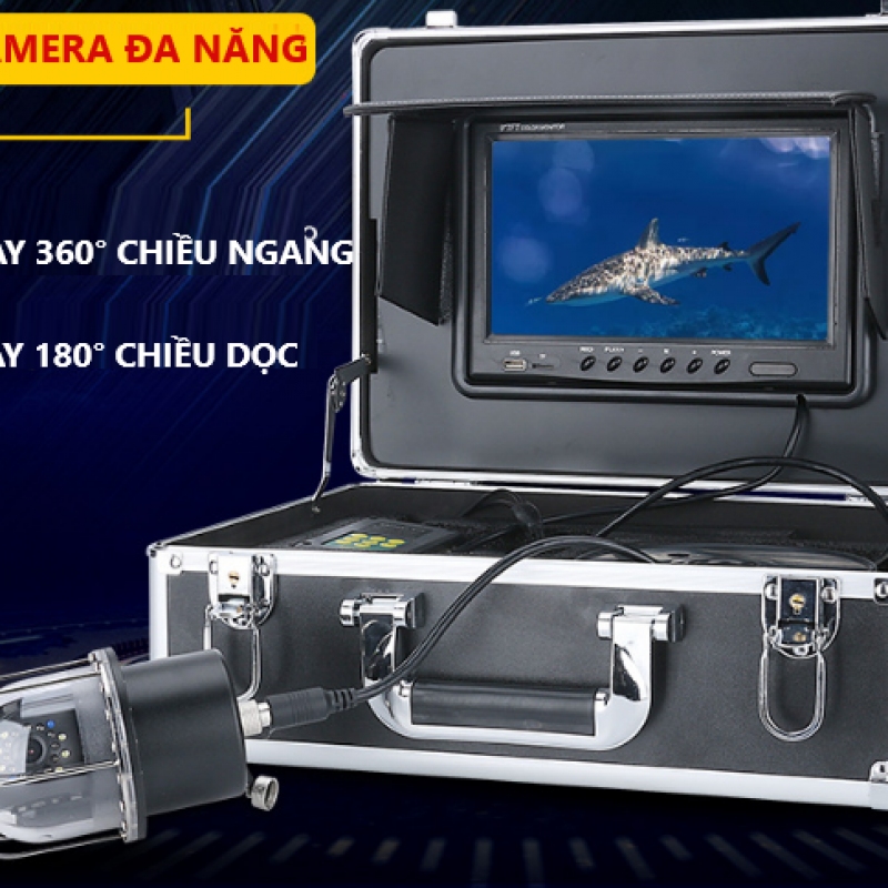 Camera quan sát dưới nước xoay 360 độ Full HD màn hình 9 inch (100M)